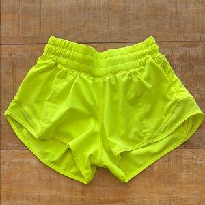 Lululemon Yellow Athletic Shorts size 0